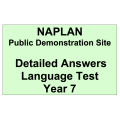 NAPLAN Demo Answers Language Year 7